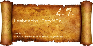 Lambrecht Teréz névjegykártya