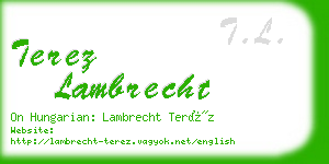 terez lambrecht business card
